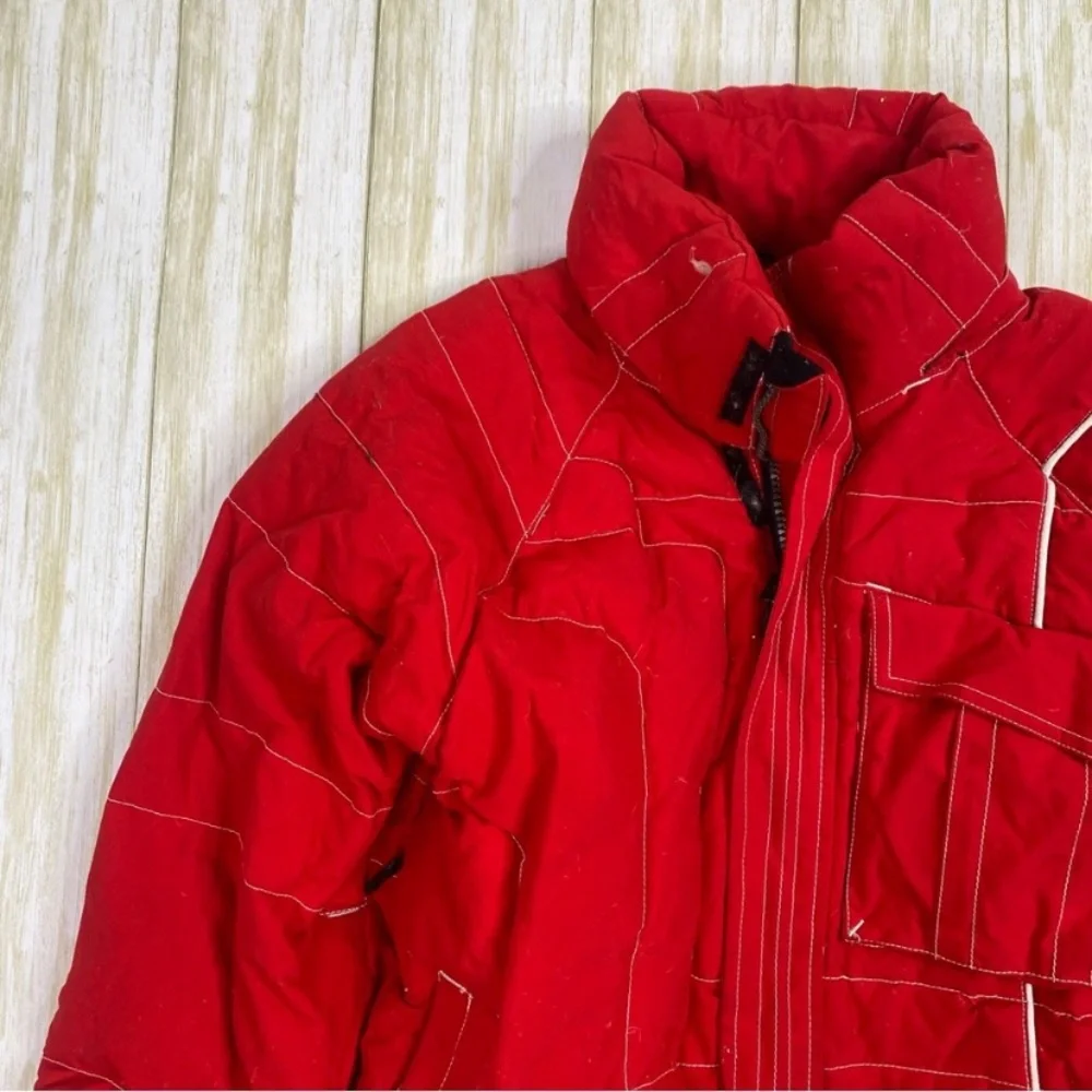 Obermeyer Alt3 Red Down Filled Ski Snow Waterfall Jacket